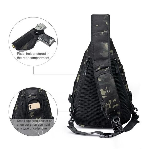 CCDW Tactical EDC Sling Backpack, Military Rover Shoulder Sling Bag Pack… - Picture 4 of 6